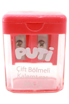 Puti Çift Bölmeli Mini Kalemtıraş 06413 - 24