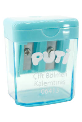 Puti Çift Bölmeli Mini Kalemtıraş 06413 - 21