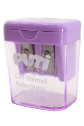 Puti Çift Bölmeli Mini Kalemtıraş 06413 - 11