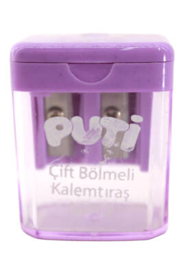 Puti Çift Bölmeli Mini Kalemtıraş 06413 - 13