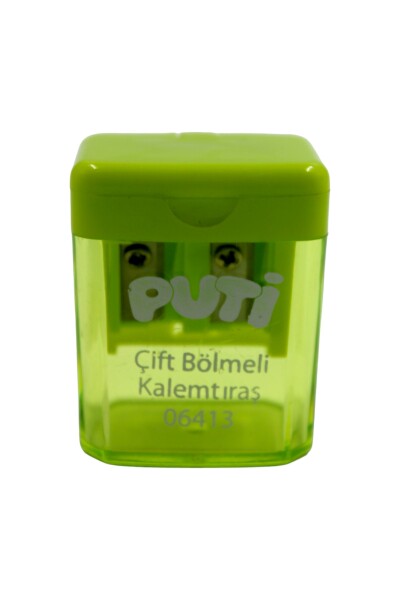 Puti Çift Bölmeli Mini Kalemtıraş 06413 - 1