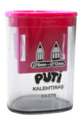 Puti Çift Bölmeli Plastik Kalemtıraş 06376 - 15