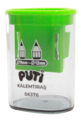 Puti Çift Bölmeli Plastik Kalemtıraş 06376 - 5