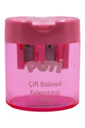 Puti Çift Bölmeli Şeffaf Kapak Kalemtıraş 06406 - 6