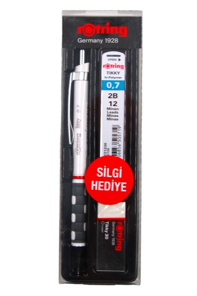 Rotrıng Beyaz Tıkky 0.7Mm Kalem+Min+Silgi Set - 1