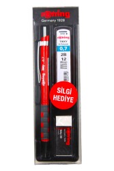 Rotrıng Kırmızı Tıkky 0.7Mm Kalem+Min+Silgi Set - 1