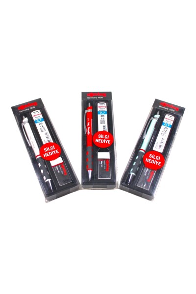 Rotrıng Kırmızı Tıkky 0.7Mm Kalem+Min+Silgi Set - 3