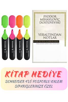 Schneider 4'lü Fosforlu Kalem (Yeraltından Notlar Kitap Hediyeli) - 5