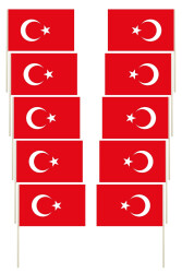 Sopalı Türk Bayrağı 10'lu Set - 2