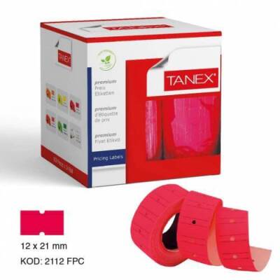 Taneks Pembe Çizgili Etiketi 800'lü 12 x 21 mm - 1