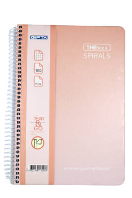 Thebook Spiralli Sert Kapaklı Defter 100 Yaprak Kareli 17 x 24 cm - 1